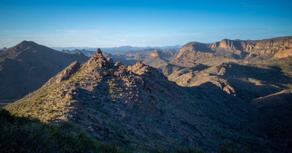 View near Black Top Mesa in the Superstition Wilderness