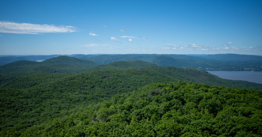 Hudson Highlands and the Hudson River viewed south from the Beacon Fire Tower